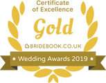 Bridebook Wedding Awards 2019 - Gold Certificate
